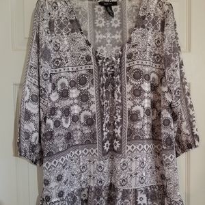 XL 3/4 Sleeve Sheer Style & Co blouse